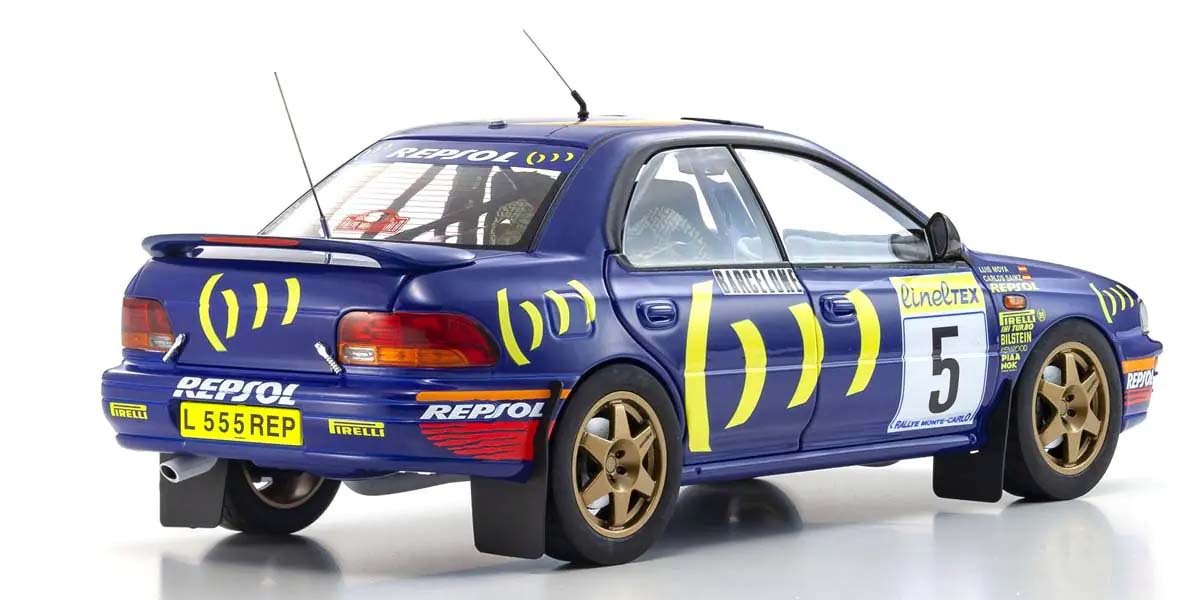 Kyosho 1:18 Subaru Impreza Carlos Sainz Winner Monte Carlo 1995 Nr.5 08962B
