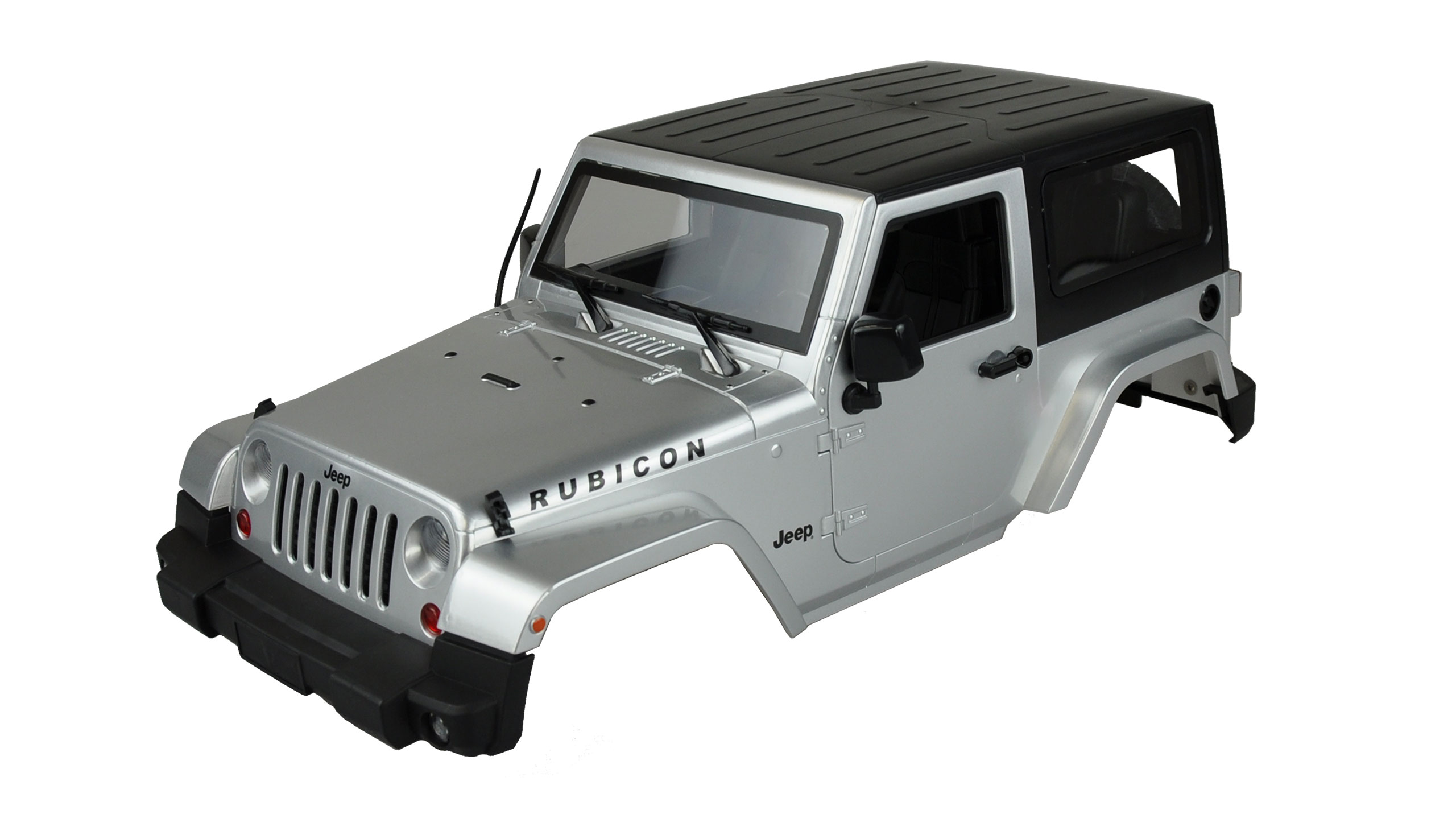 Amewi Wrangler Geländewagen Scale Karosserie silber 1/10 ABS Kunststoff 10006