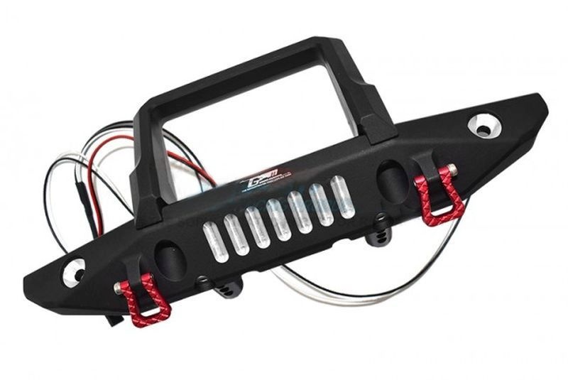 GPM Aluminium Bumper vorne mit D-Rings schwarz GPM AXIAL SCX6 JEEP JLU WRANGLER SCX6330FBK