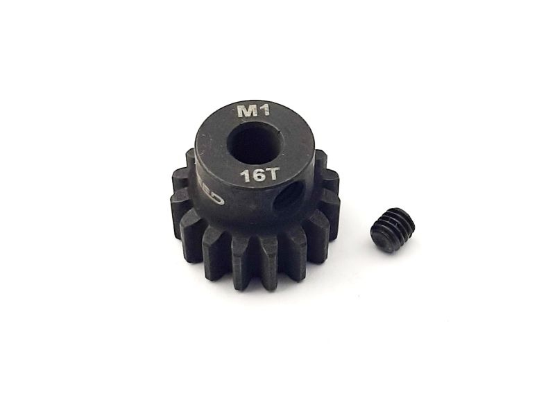 H-SPEED Stahlritzel 16 Zähne Modul 1 - 5mm Welle HSPX116