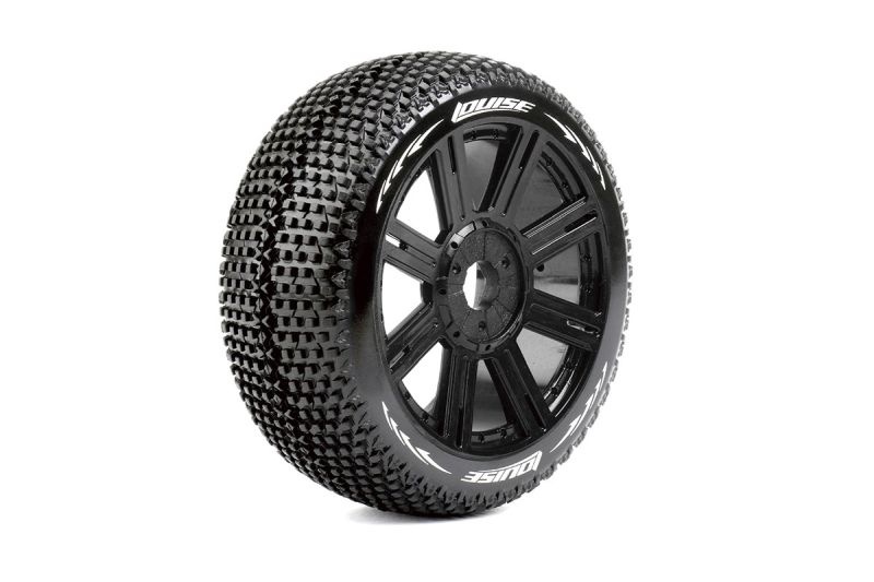 Louise B-Turbo Reifen soft auf Felge schwarz 17mm (2) L-T3104SB