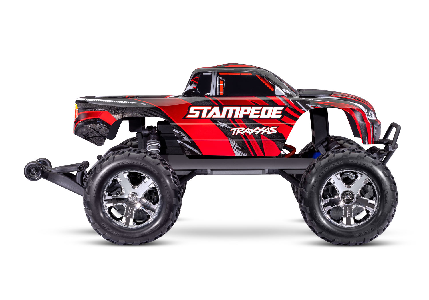 Traxxas Stampede Rot 1/10 2WD HD Monster-Truck RTR mit Akku und USB-Lader 36254-8 - Abbildung 3