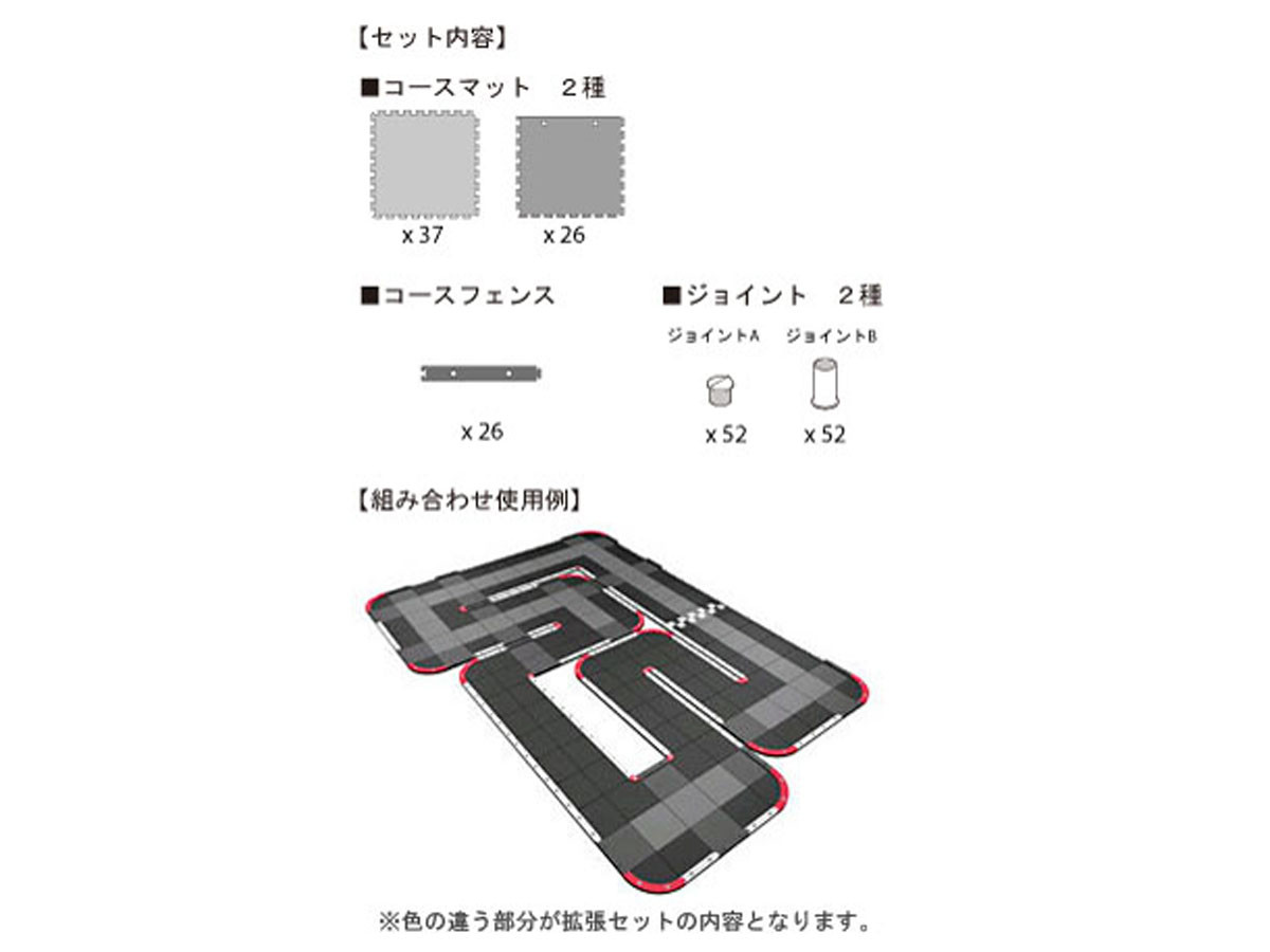 Kyosho ERW. RENNBAHNSET 50 MINI-Z 87052B (60-TEILIG) 87051-01