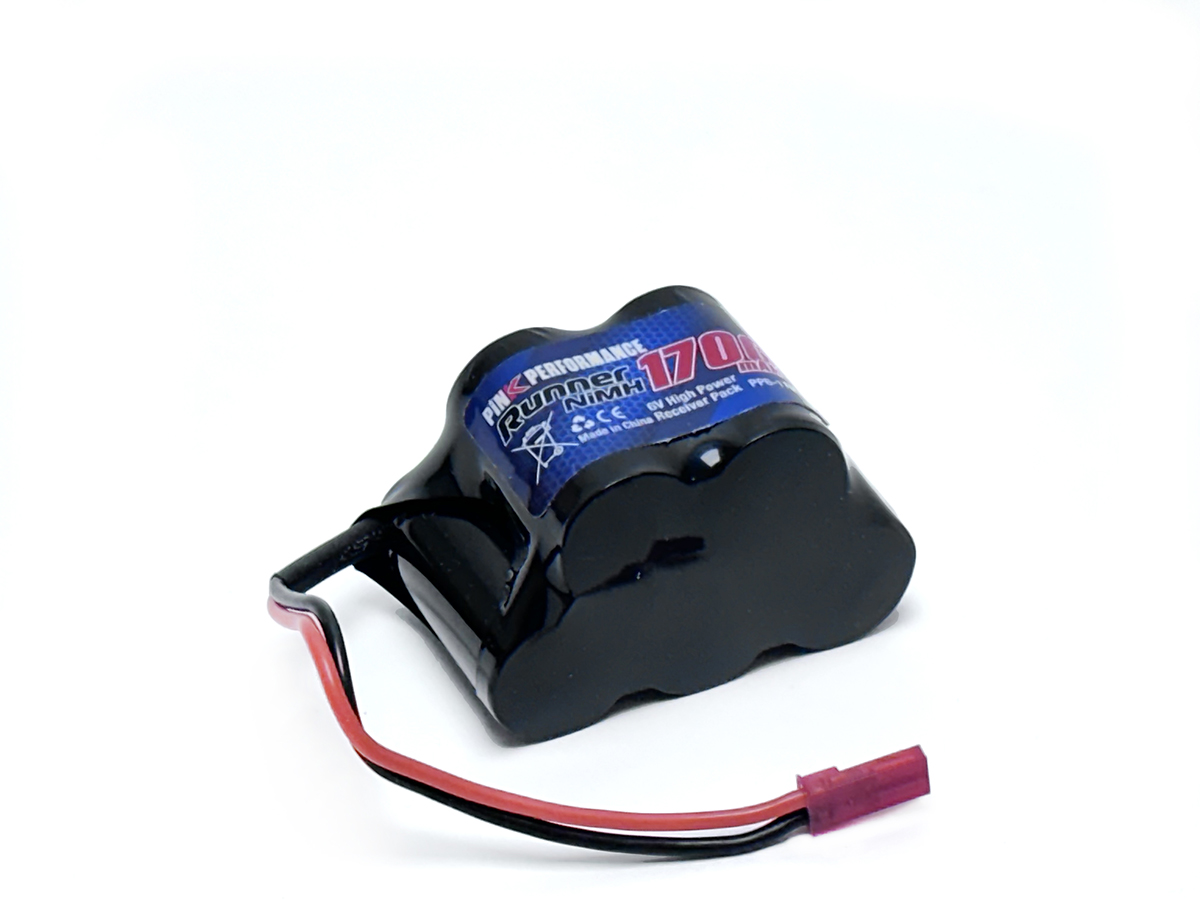 Pink Performance Runner Rx NiMH Akku 6.0V-1700 (Dual JR-JST) 51x32x31mm 120g - Hump PP6-1700H - Abbildung 1