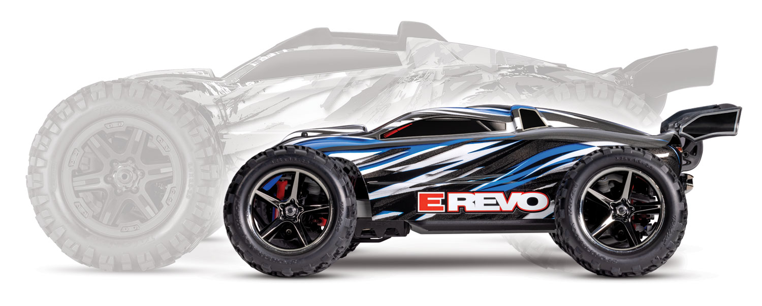 Traxxas E-Revo 4x4 Blau RTR 1/16 Brushed +Akku & USB-C Lader 71054-8 - Abbildung 5