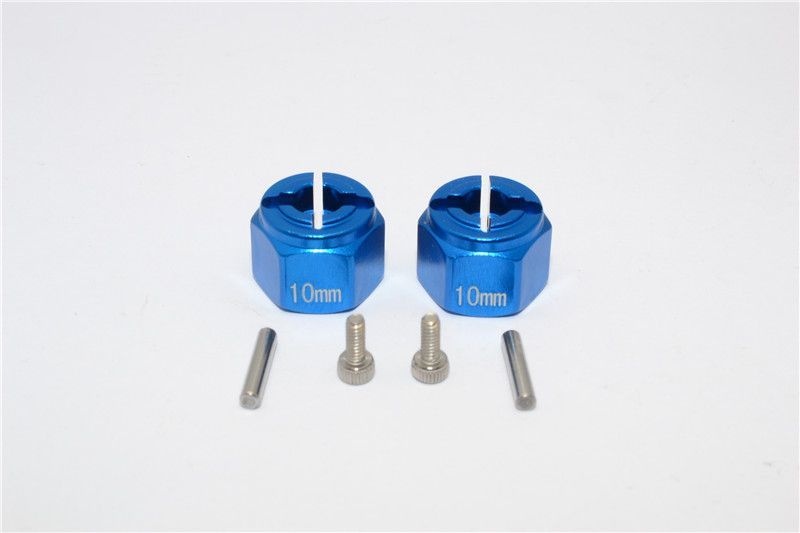 GPM Alu Hex Adapter 12x10mm blau Tamiya Wild Willy 2