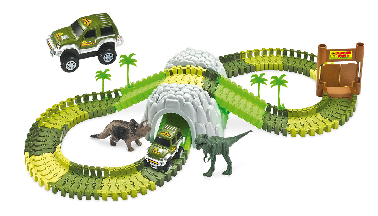Amewi Magic Traxx Dino-Park, Mini Set mit Tunnel 109-teilig 100653