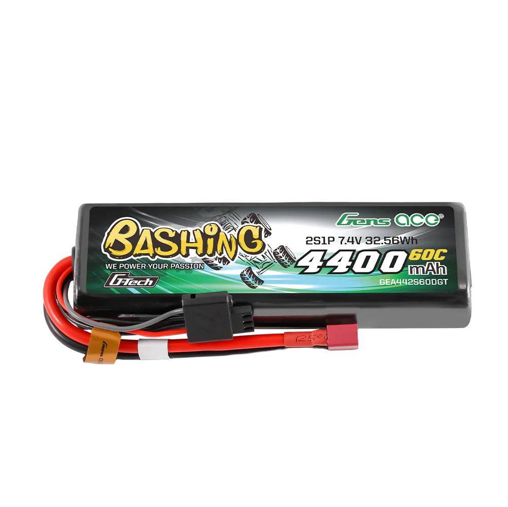 Gens Ace Bashing G-Tech 4400mAh 7.4V 2S1P 60C RC Car Lipo Akku Pack Deans(T) Stecker, Hardcase GEA442S60DGT