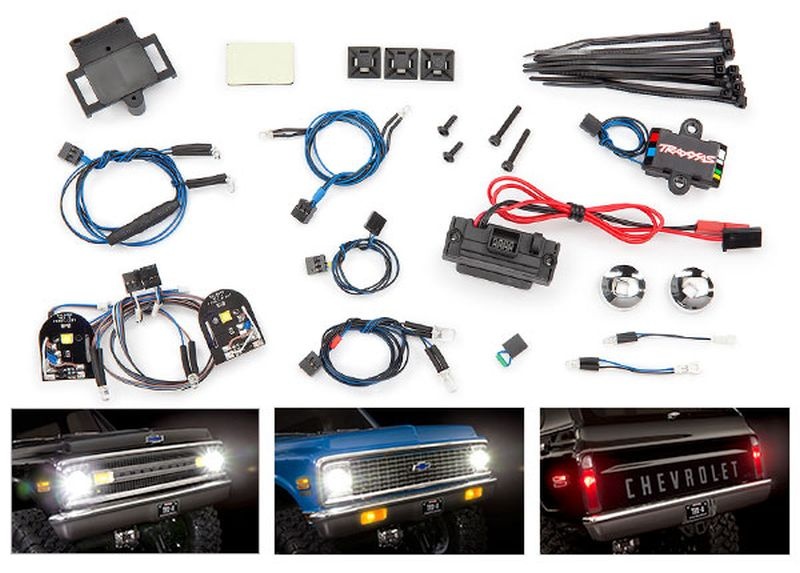 Traxxas Lichter-Set komplett mit Power Supply für 9111 + 9112 Karo 8090