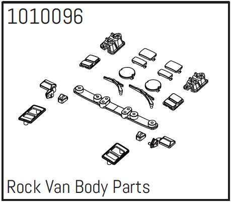 Hobby Plus Rock Van Body Parts - PRO Crawler 1:18 240230