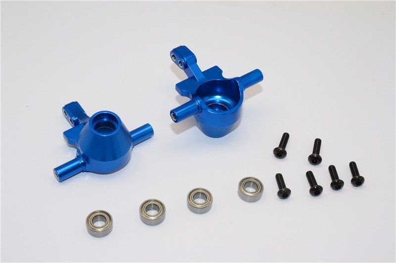 GPM Alu Lenkhebel mit Kugellager vorn blau Tamiya TT02