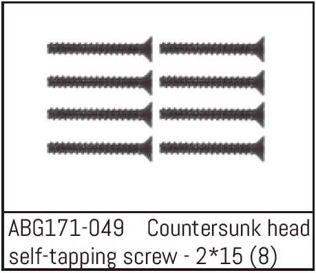 Absima Countersunk Screw M2*15 (8PCS) ABG171-049