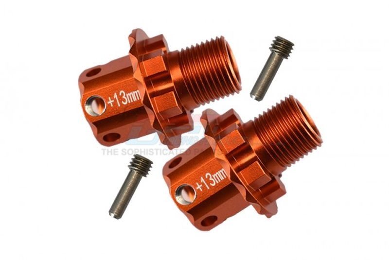 GPM Aluminium Hex-Adapter 13mm orange GPM Traxxas Sledge SLE010/+13MMOR