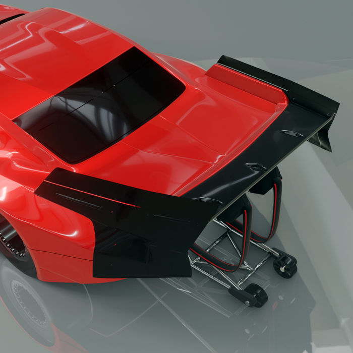 Bittydesign ZL21 1/10 Pro Drag racing clear wing set BDDG-ZL21W