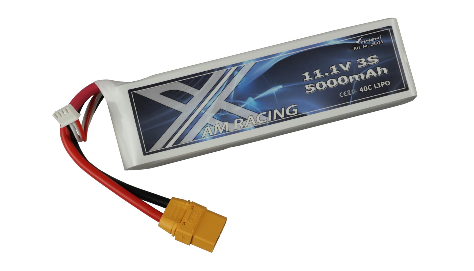 Amewi LiPo Akku 3S 11,1V 5000mAh 40C Softcase, XT90 28933
