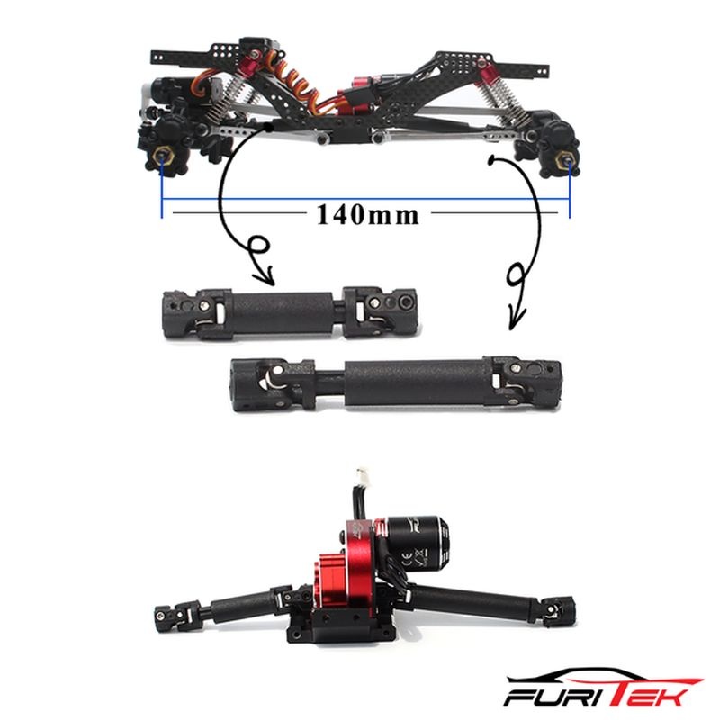 FURITEK high quality plastic driveshaft for Cayman with metal U-join Cayman Pro Parts FUR-2232