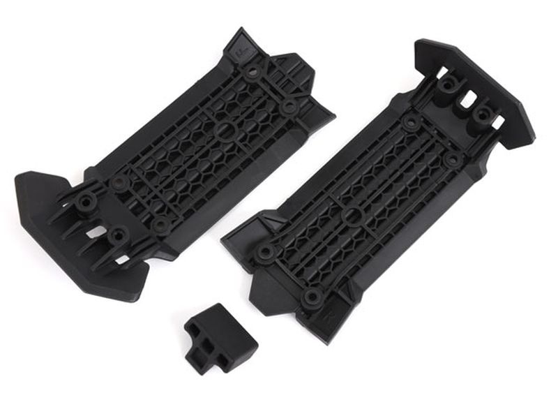 Traxxas Skid-Platte vo & hi + Gummi-Unterlage 7844