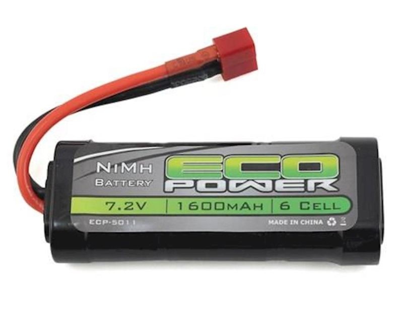 EcoPower 7.2V/1600mAh 6-Cell NiMH 2/3A Stick Batterie mit T-Style Stecker ECP-5011
