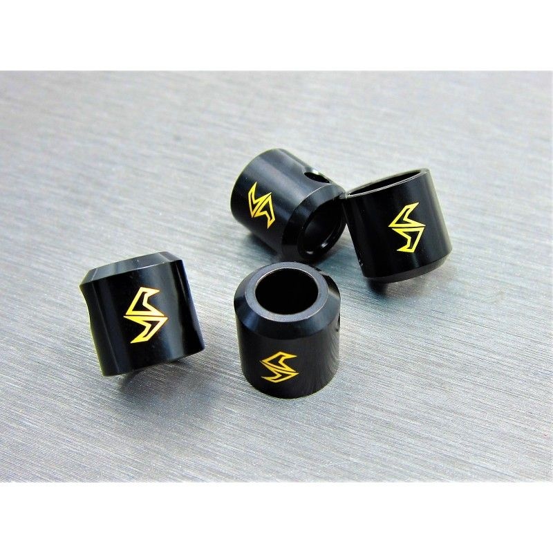 SAMIX Messing Antriebswellehülsen 4Stk. für Axial SCX10-3 SCX3-4043L