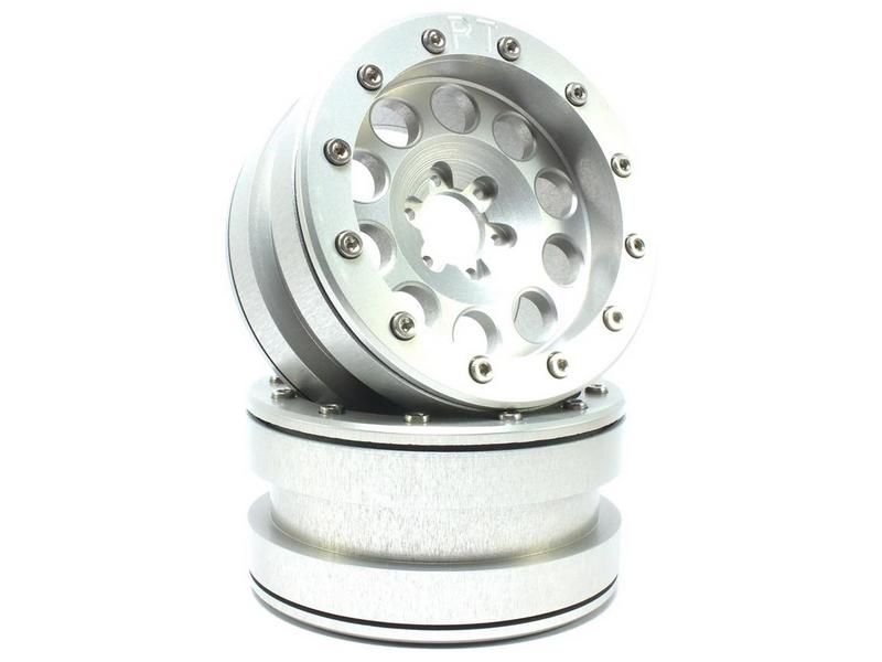 Metsafil Beadlock Wheels PT-REVOLVER silver/silver 2.2 (2) ohne Radnabe