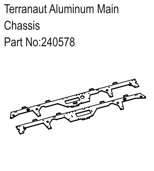 Hobby Plus Terranaut Aluminum Main Chassis 240578