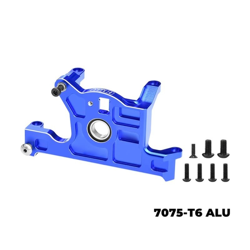 GPM Alu Motorhalter blau TRAXXAS 1/8 Jato, Rally, Rustler, Stampede, S TJ036B