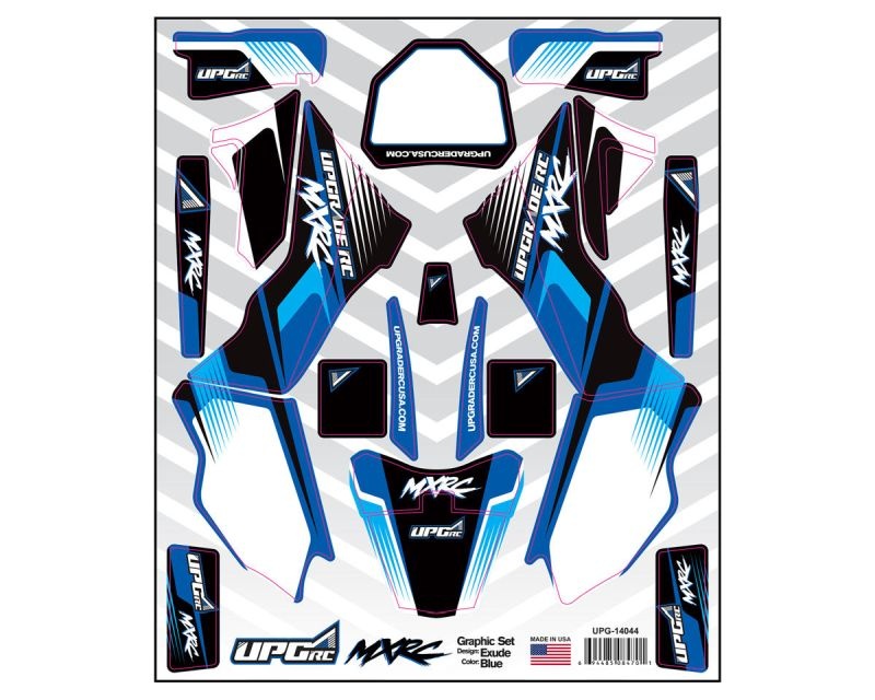 Upgrade RC Graphic Set for Losi Promoto MX (Exude) (Blue)