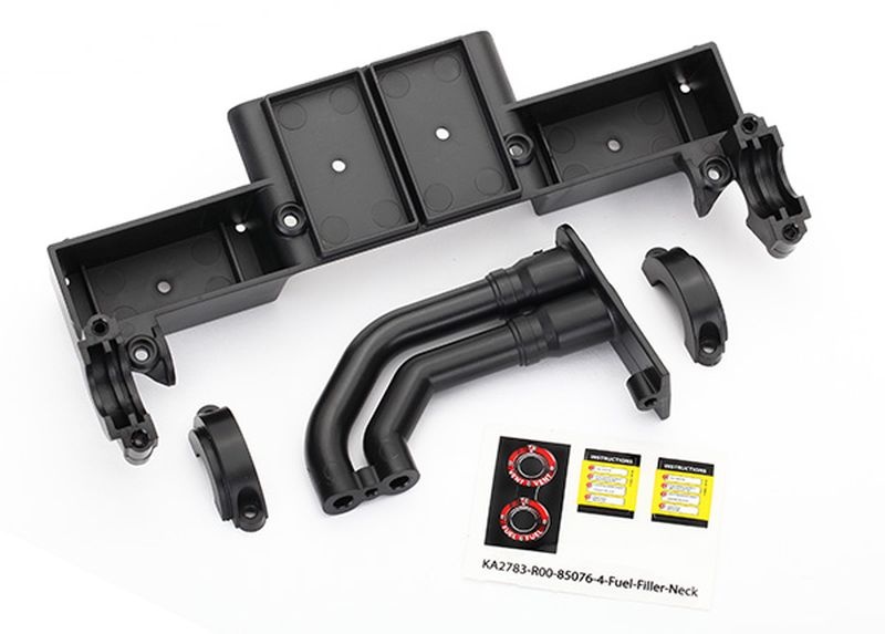 Chassis Tray, Driveshaft clamps, Fuel Filler (schwarz) 8420