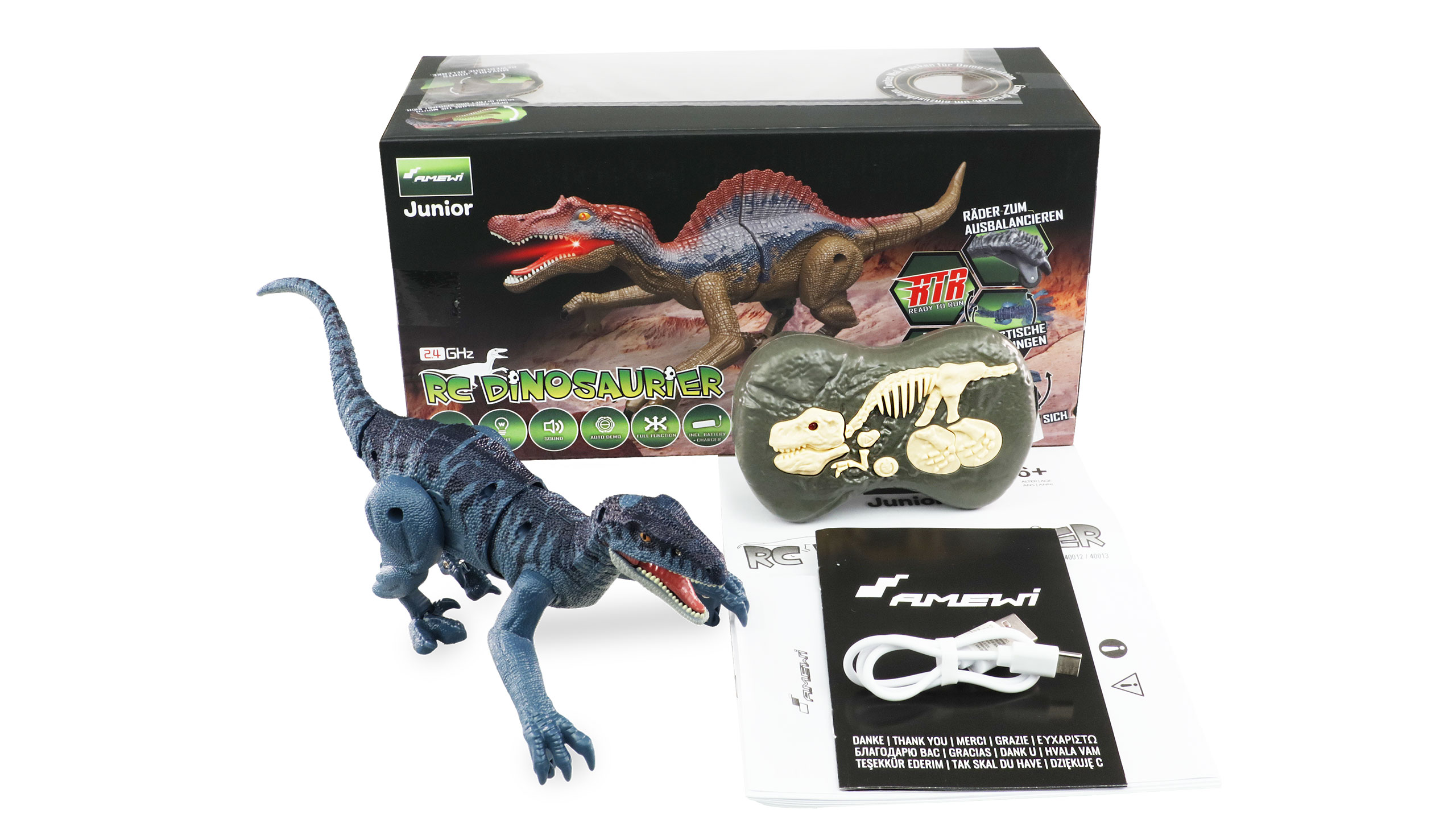 Amewi Velociraptor RC Dinosaurier 21cm, RTR 40010