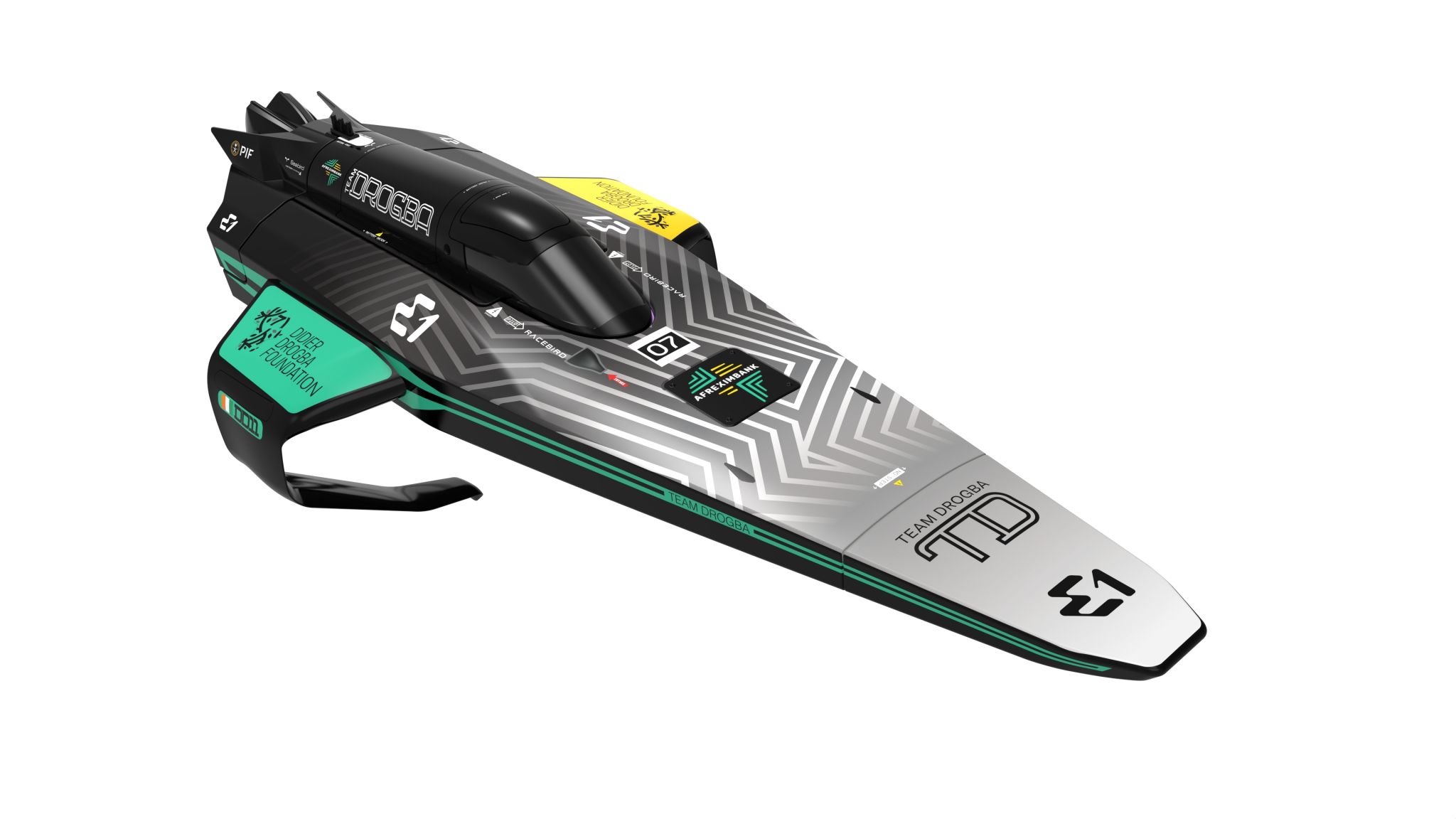 Joysway E1 Racebird Hydrofoil Boat Team Drogba 1/14 Rennboot RTR 8608DROGBA - Abbildung 1