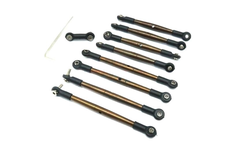 GPM Federstahl Spurstangen mit Kugelpfannen (9 Stk.) Traxxas 1/16 E-Revo
