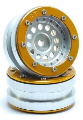 Metsafil Beadlock Wheels PT-Bullet Silber/Gold 1.9 (2 St.) MT0020SGO