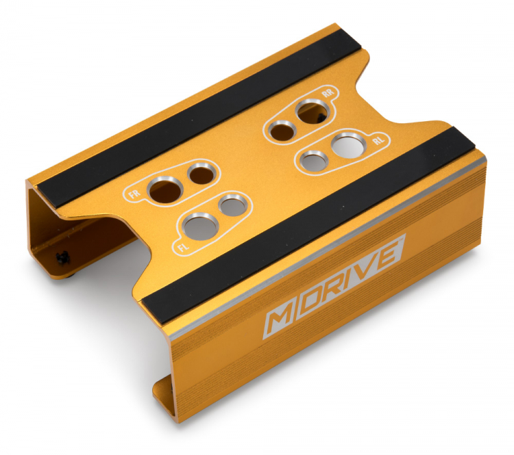 M-DRIVE RC-Car Ständer Aluminium Gold - 165x105x60mm MD92100