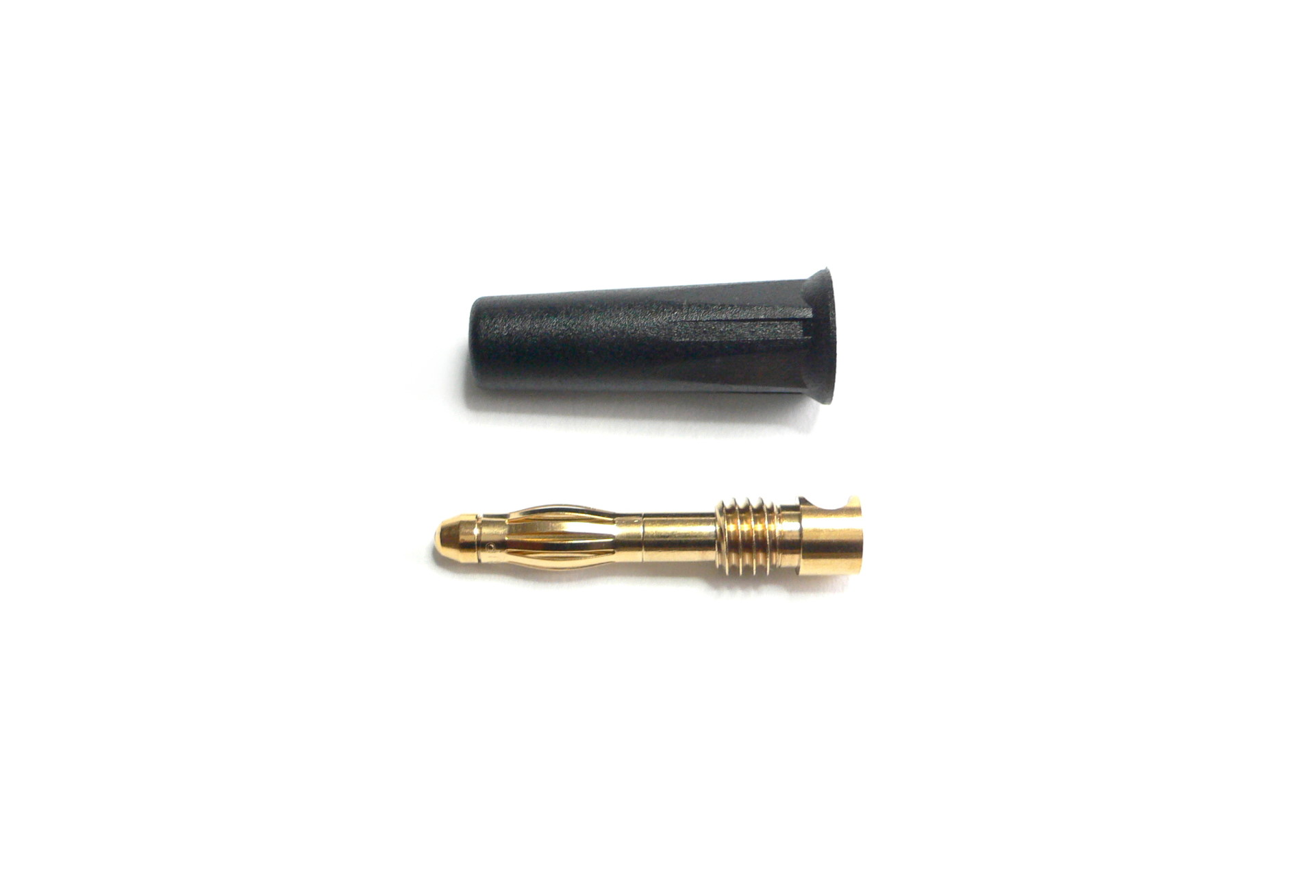 Bananenstecker 4mm schwarz lose Goldkontakt Stecker male männchen