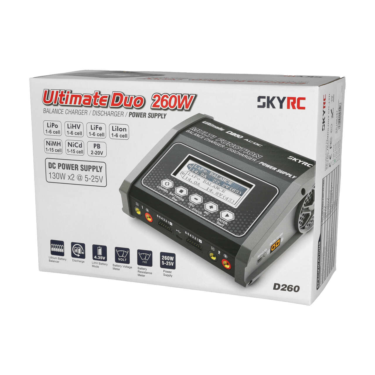 SkyRC D260 AC/DC Ladegerät LiPo 1-6s 14A 260W SK-100157