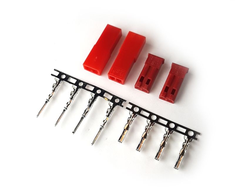 H-SPEED JST BEC Stecker Männchen & Weibchen (je 2 Stück) HSPP027
