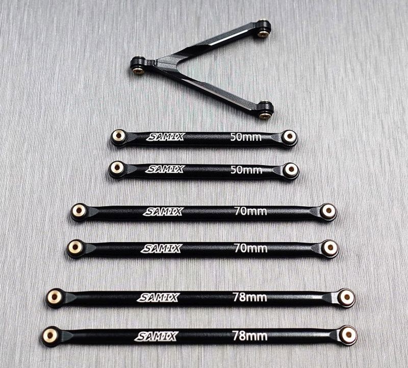 SAMIX SCX24 153.7mm alum. link kit set 7pcs für SCX-24 SCX24-6026HLS