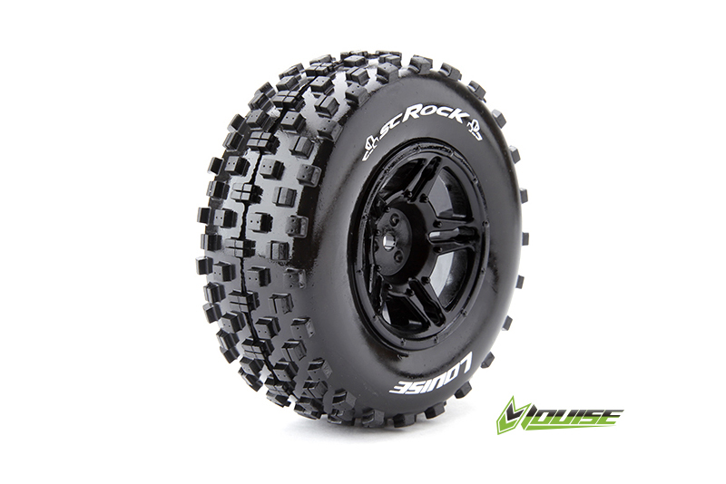 Louise SC-ROCK soft Felge schwarz (2) 12mm TRX-Slash h, SC10 L-T3229SBTR