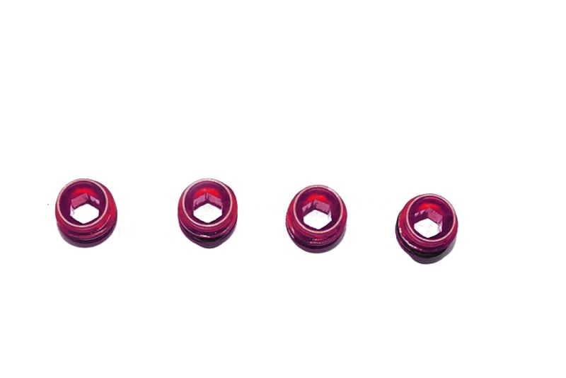 GPM Alu Pivotball Muttern eloxiert rot (4 Stk.) Traxxas 1/16 E-Revo