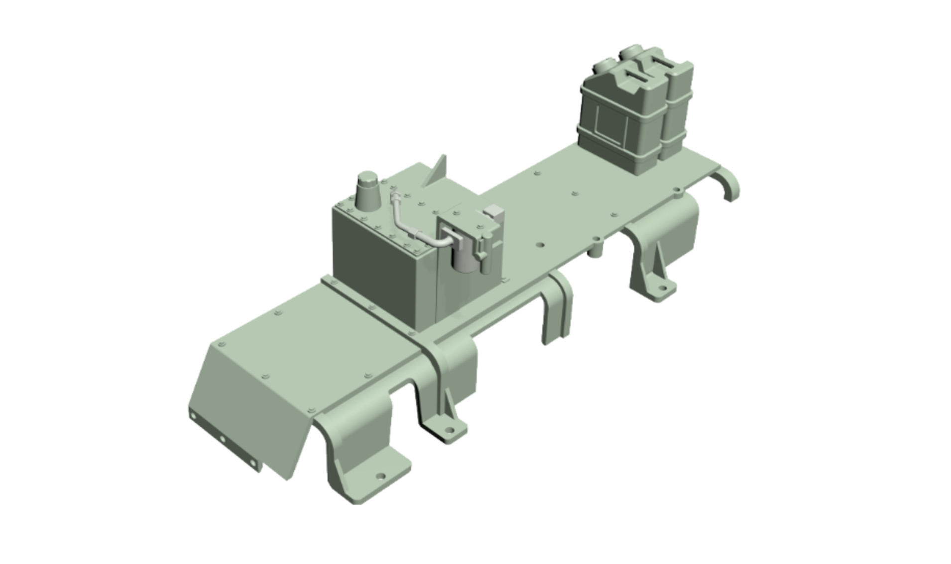 Amewi Radkasten links grün für 8x8 Truck T023G