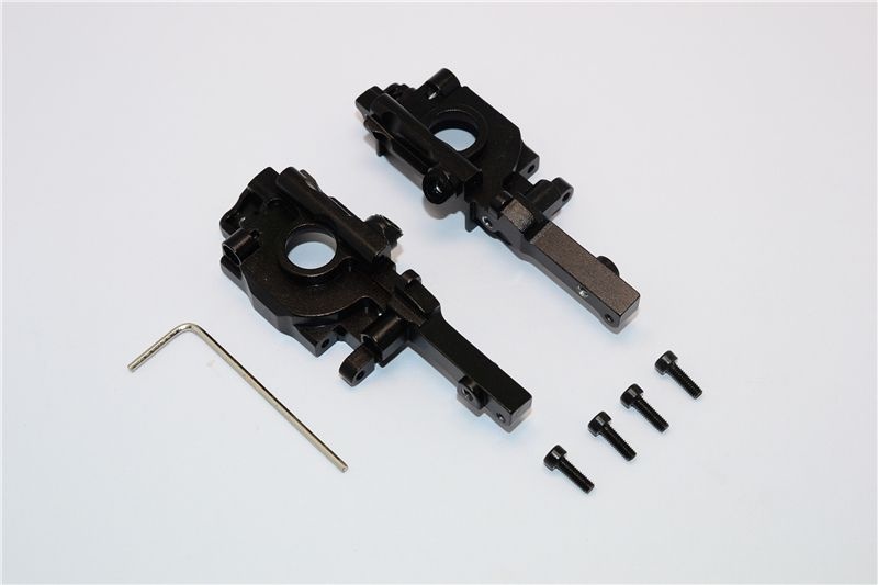 GPM Alu Getriebebox eloxiert hinten schwarz Traxxas 1/16 E-Revo