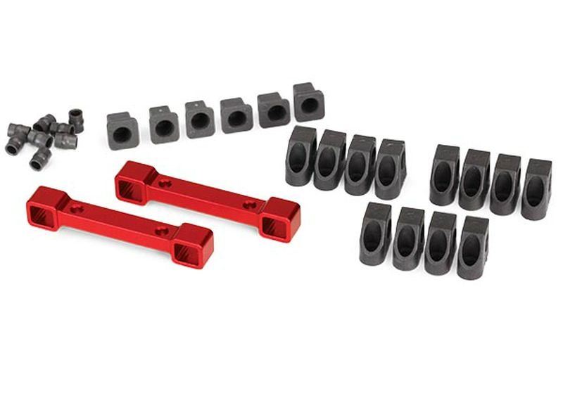 Traxxas Querlenkerhalter Alu rot v/h / Inserts 8334R