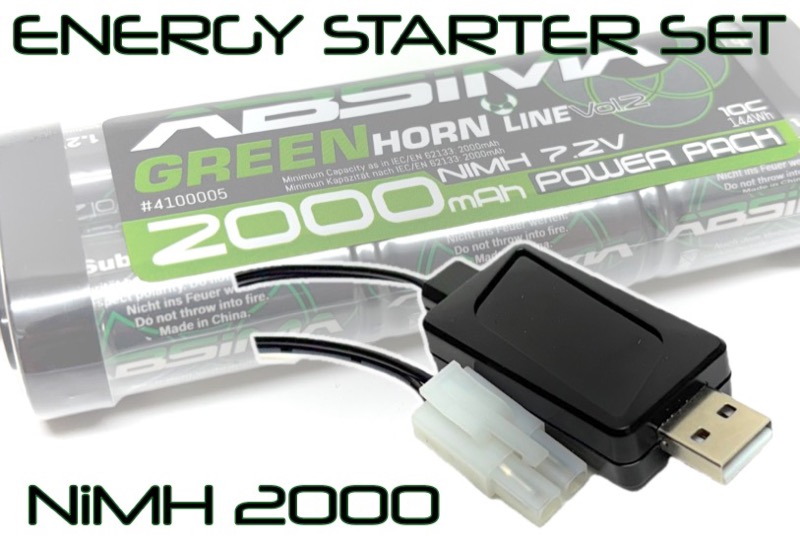 Absima RC Energy Starter Set 2000 (NiMH/USB) 4200020