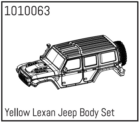 Hobby Plus Yellow Lexan Wrangler Body Set 240157