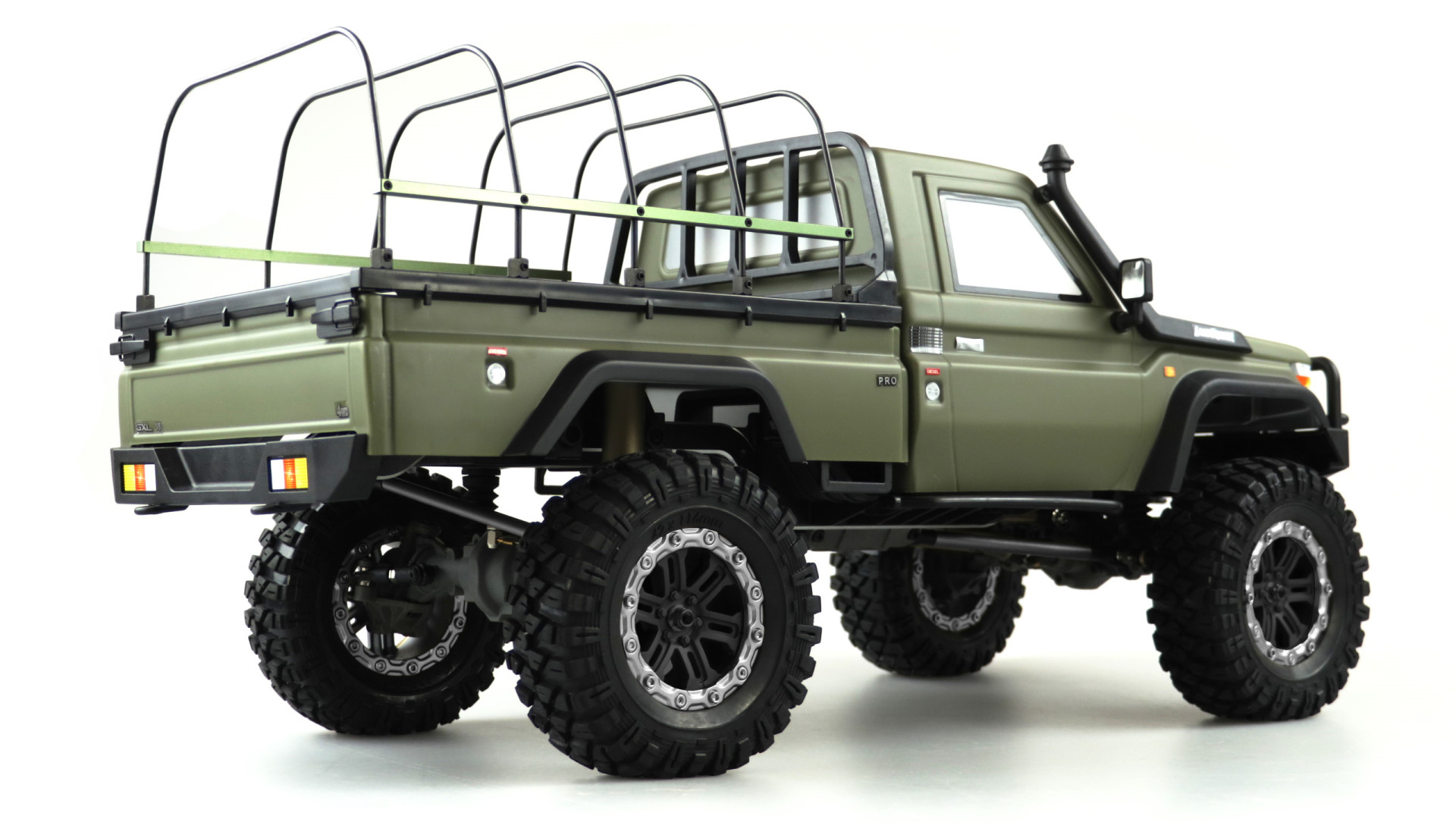 Amewi AMXRock RCX10BS Scale Crawler Pick-Up 1:10, RTR militär grün 22460