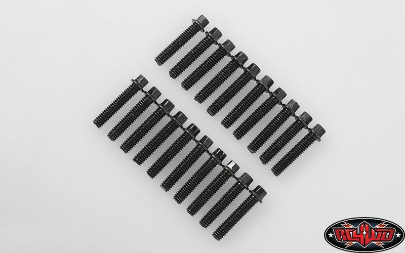 RC4WD Miniature Scale Hex Bolts (M2.5 x 12mm) (Black) Z-S1595