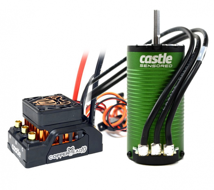 Castle Copperhead 10 ESC and 1412-2400KV Sensor Combo 010-0166-16