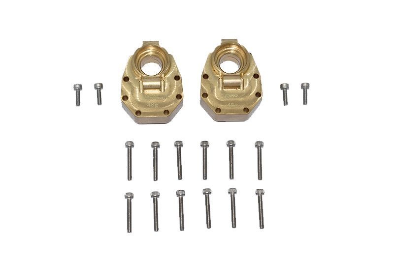 GPM Messing Radträgergehäuse hinten Traxxas Traxxas4 & 6