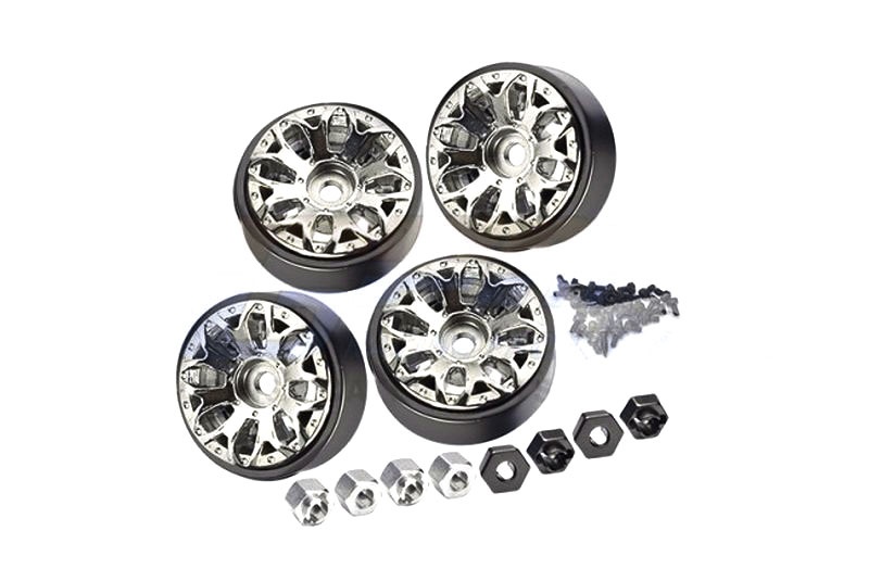 GPM Beadlock 1.0 Y-Form Felgen Alu silber 30x13,2mm (4) TRX-4M, SCX24 TRX4MZSP1113S