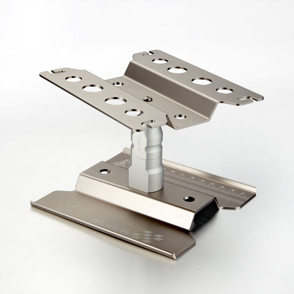 TC1505-02T Auto Montagestand hoch 1/10 drehbar titan eloxiert